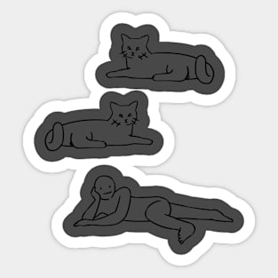 Cat Person Sticker